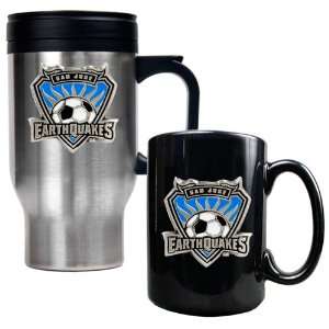  San Jose Earthquakes Stainless Steel Travel Mug and Black 