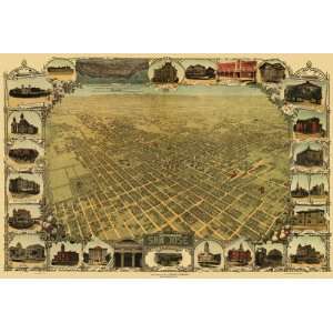  SAN JOSE CALIFORNIA (CA) PANORAMIC MAP 1901