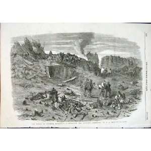  Redan Sunrise Wounded Sketch Goodall Crimea Print 1855 