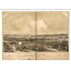 Historic San Francisco, California, c. 1851 (M) Panoramic Map 