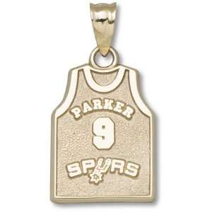 Tony Parker San Antonio Spurs Parker 9 5/8 Jersey Pendant   10KT 