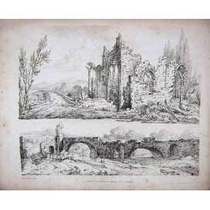    1807 Ruins Cathedral River Bridge Ackermann Bryant
