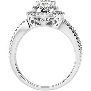 00 CARAT MOISSANITE ENGAGEMENT RING WITH DIAMONDS WOW  