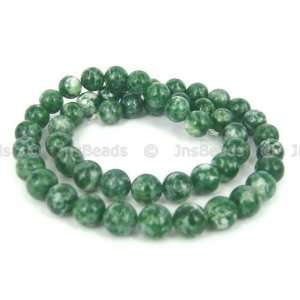  Green Spot Tree Agate 8mm Round Beads 16 Arts, Crafts 
