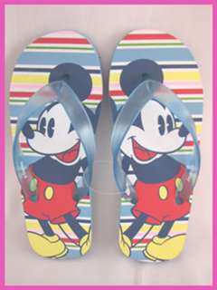 New DISNEY Womens Mickey Mouse Flip Flops Sandals Sz 6  