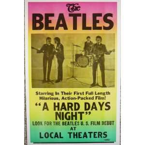    The Beatles A Hard Days Night Film Poster 