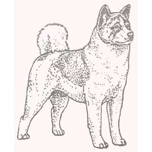  Dog Rubber Stamp   Akita   2E
