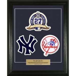 New York Yankees 27 Time Champs Embroidered Patch Collection Framed