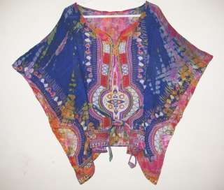   SPRING Hippie Boho Tie Dye Dashiki Caftan Top 212370 All Colors  