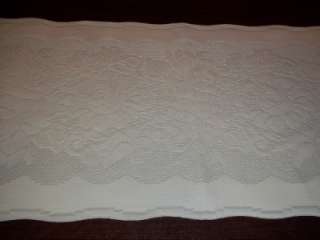 IVORY LONG TABLE RUNNER LACE BACKING 80 X 13 CTRF102  