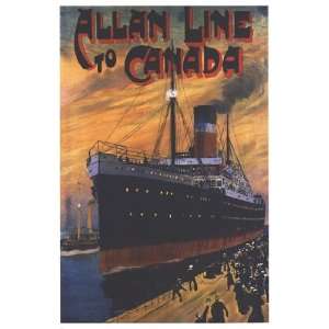  Allan Line To Canada Poster (24.00 x 37.00)