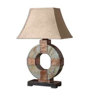  Uttermost Slate Circle Indoor Outdoor Table Lamp
