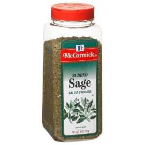 McCormick Sage, Rubbed, 6 Ounce Unit  Grocery & Gourmet 