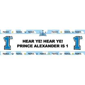  Lil Prince 1st Personalized Birthday Banner Large 30 x 