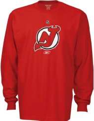 new jersey devils toddler red primary logo long sleeve t shirt