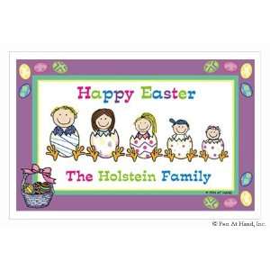  Pen At Hand Stick Figure Personalized Placemats   (Easter 