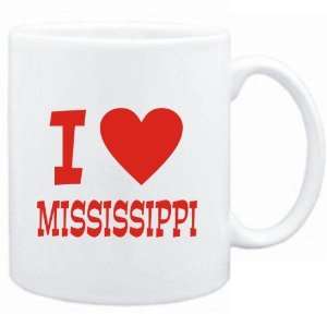  Mug White  I LOVE Mississippi  Usa States Sports 