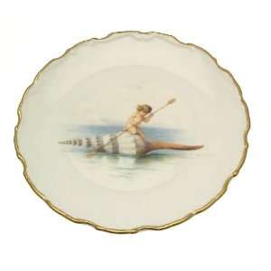  c1995 Minton Cupid and Shells The Canoeist plate by 