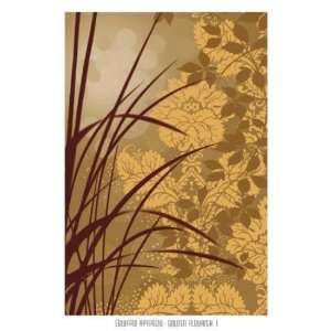  Edward Aparicio   Golden Flourish I Canvas