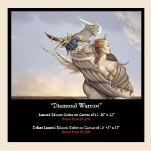  Michael Parkes   Diamond Warrior Canvas Giclee