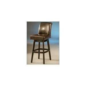   Swivel Bar Stool   Feher Black with Brown Leather