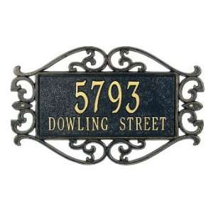  Fretwork Estate size Address Plaques   Aged Copper, Wall 