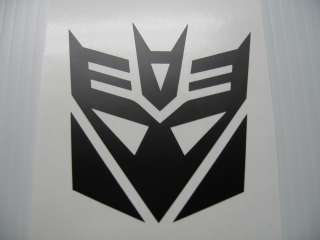 Black Matte Transformers Decepticon Vinyl Decal  