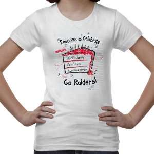 Rutgers Newark Scarlet Raiders Youth Celebrate T Shirt   White  