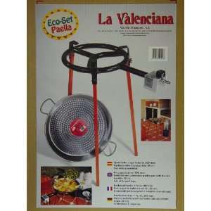  Outdoor Paella Burner & 15 inch Paella Pan Set Patio 