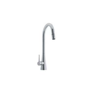 Franke Contemporary Goose Neck Faucet W/ Pull Down Spray FF2580 Satin 