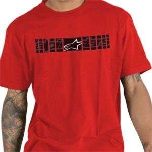  Alpinestars Rumble Strip T Shirt   Medium/Red Automotive