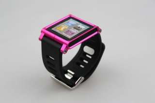 New Pink Watch band for iPod nano 6 6G Aluminum Wrist Watch Bracelet 