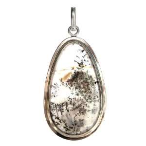  Dendritic Agate and Sterling Silver One of a Kind Simple 