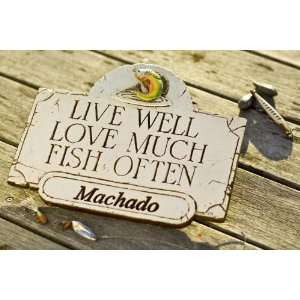  Live Well Love Much FISH OFTEN personalize item 193J 