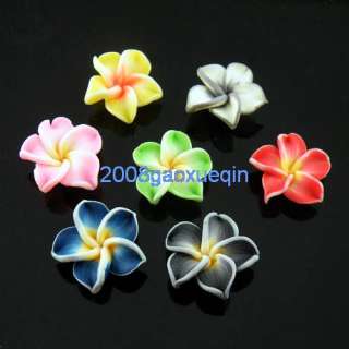 180Pcs Mixed fimo polymer clay Flower spacer beads 7×15mm B369  