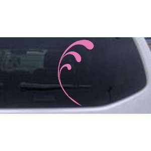  Pink 16in X 29.6in    3 Leaf Swirl Car Window Wall Laptop 