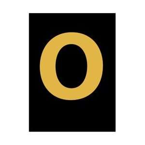 HIL15O   Letter, O, 1.5 High Visibility Yellow Black, Pressure 
