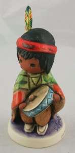 Vintage DeGrazia Pima Indian Drummer Boy Goebel Figurine Germany 1983 