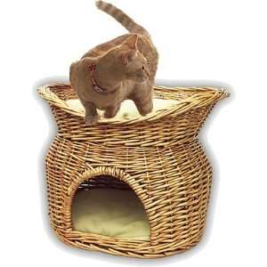 Kitty Wicker Bed DELUX Royal Blue 