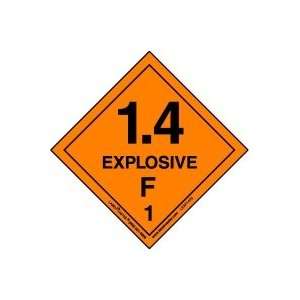  Explosive 1.4 F Label, Paper, Pack of 50