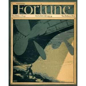  1934 March Fortune Cover Beals Submarine Prop Scuba Sea 