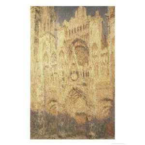 Rouen Cathedral in the Evening Giclee Poster Print