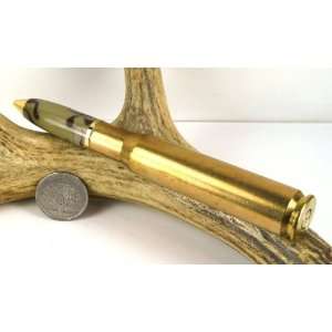  Desert Camo Acrylic 50cal Rifle Cartridge Pen With a Gold 
