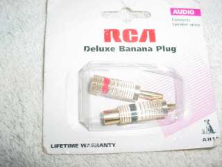 RCA DELUXE BANANA PLUG CONNECTS SPEAKER WIRES AH10  