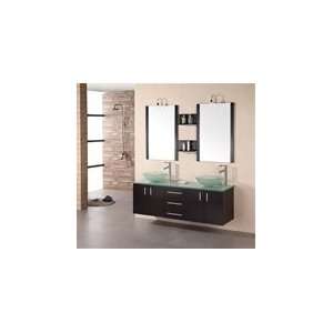  Design Elements Modena 60in Double Bathroom Vanity Set 