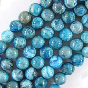 12mm larimar blue crazy lace agate round beads 10pcs 