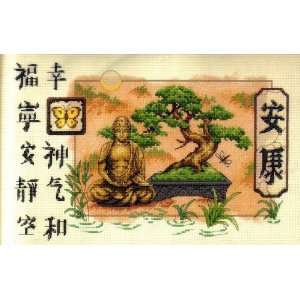  Cross Stitch Kit Bonsai And Buddha From Dimensions Arts 