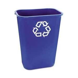 Large Deskside Recycle Container w/Symbol, Rectangular, Plastic, 41 1 