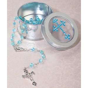  Birthstone Rosaries in Jeweled Tin Case (March 
