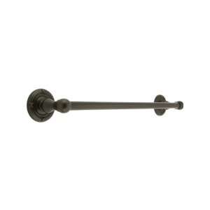    Brass Towel Bar with Ribbon and Reed Rosettes in Oil Rubbed Bronze